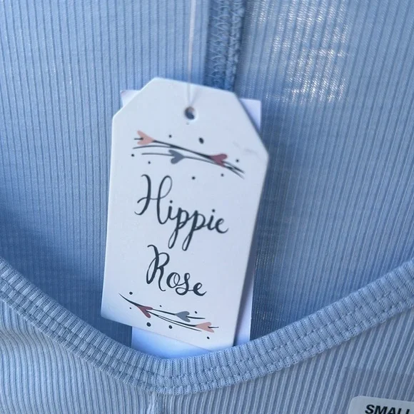 NWT Gorgeous Hippie Rose T-shirt, Size S, skylight blue - Picture 5 of 12